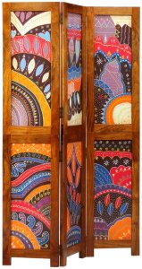 vidaXL Parawan 3 Panelowy Miodowy Brąz 35x1.5x160 cm z Drewna Akacji 2