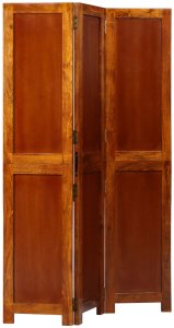 vidaXL Parawan 3 Panelowy Miodowy Brąz 35x1.5x160 cm z Drewna Akacji 5