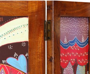 vidaXL Parawan 3 Panelowy Miodowy Brąz 35x1.5x160 cm z Drewna Akacji 7