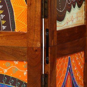 vidaXL Parawan 3 Panelowy Miodowy Brąz 35x1.5x160 cm z Drewna Akacji 8