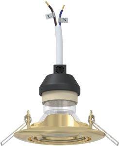 vidaXL Lampy wpuszczane  24 szt. Okrągłe GU10 Złote 90 mm Stal 3