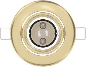 vidaXL Lampy wpuszczane  24 szt. Okrągłe GU10 Złote 90 mm Stal 5