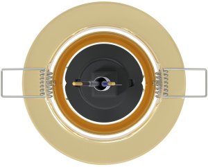 vidaXL Lampy wpuszczane  24 szt. Okrągłe GU10 Złote 90 mm Stal 6