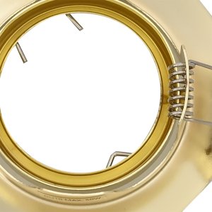 vidaXL Lampy wpuszczane  24 szt. Okrągłe GU10 Złote 90 mm Stal 8