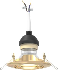 vidaXL Lampy wpuszczane  24 szt. Okrągłe GU10 Złote 90 mm Stal 9