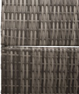 vidaXL Dzielnik pokoju 3 panele składany szary 147x180 cm z polirattanu 6