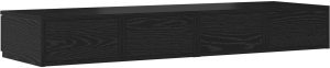 vidaXL Szuflady łóżka Czarny 120x36.5x16.5 cm Drewno inżynieryjne 8
