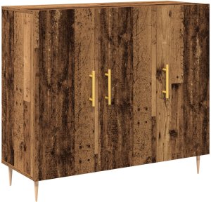 vidaXL Szafka boczna w starym drewnie, 90x34x80 cm 2