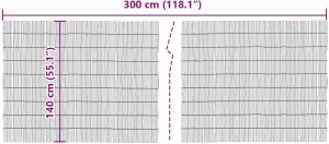 vidaXL vidaXL Ogrodzenie trzcinowe  300x140 cm 4
