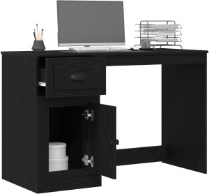 Biurko vidaXL Czarne 115 cm x 75 cm 3