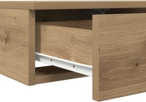 Szafka nocna Dąb Rzemieślniczy 200x36.5x16.5 cm Drewno Inżynieryjne 9