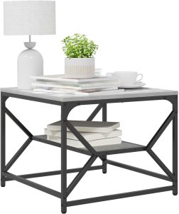 vidaXL Stolik kawowy z półką - Szary sonoma - 51x50x40 cm 3