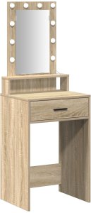 vidaXL Toaletka z lampkami LED - Sonoma Oak - 50x41x140 cm 2