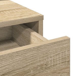 vidaXL Toaletka z lampkami LED - Sonoma Oak - 50x41x140 cm 8