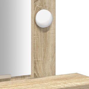 vidaXL Toaletka z lampkami LED - Sonoma Oak - 50x41x140 cm 9