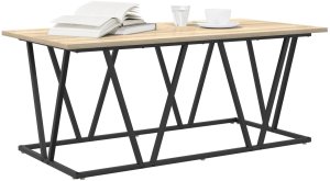 vidaXL Stolik kawowy Dąb Sonoma 100x50x40 cm Wykonany z drewna inżynieryjnego i metalu 3