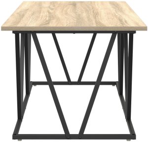 vidaXL Stolik kawowy Dąb Sonoma 100x50x40 cm Wykonany z drewna inżynieryjnego i metalu 5