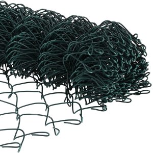 vidaXL Ogrodzenie z siatki ogniwowej z 22 słupkami U zielone 1,2x25 m stal 9