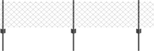 vidaXL Ogrodzenie z drutu ogniowego z 10 słupkami U Szare 0,4x10 m Stal 5