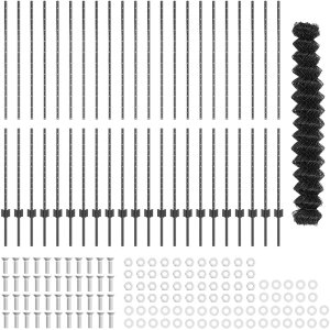 vidaXL Ogrodzenie z siatki z 44 słupkami U Szary 1.6x25 m Stal 4