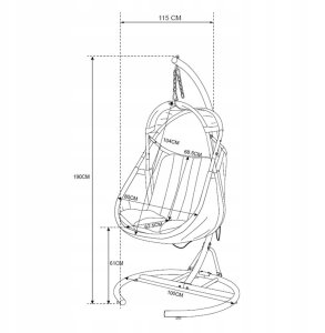 Fotel ogorodowy wiszący FORLI 2