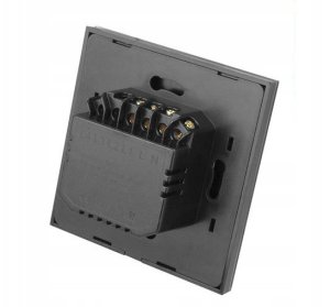 Dotykowy włącznik światła WiFi szklany podwójny - czarny 3