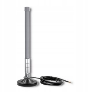 Antena z włókna szklanego LoRa 3 dBi Qoltec 30 cm zewnętrzna IP67 + magnetyczna podstawa z kablem 2m 4