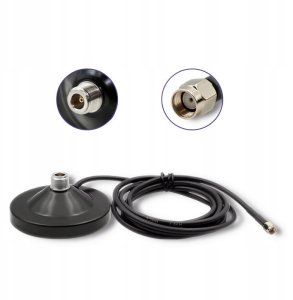 Antena z włókna szklanego LoRa 3 dBi Qoltec 30 cm zewnętrzna IP67 + magnetyczna podstawa z kablem 2m 5