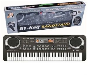 Keyboard pianino elektryczne dla dzieci 61 klawiszy + mikrofon 11