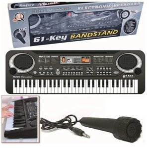 Keyboard pianino elektryczne dla dzieci 61 klawiszy + mikrofon 12