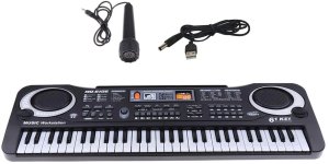 Keyboard pianino elektryczne dla dzieci 61 klawiszy + mikrofon 4