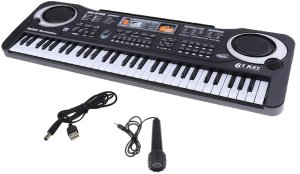 Keyboard pianino elektryczne dla dzieci 61 klawiszy + mikrofon 5