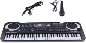 Keyboard pianino elektryczne dla dzieci 61 klawiszy + mikrofon 6