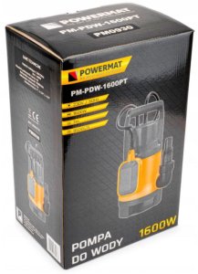 Pompa zatapialna z pływakiem do wody czystej brudnej szamba 1600W Powermat PM-PDW-1600PT 2