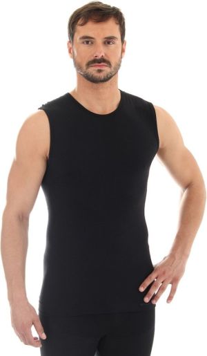 Brubeck Koszulka męska bez rękawów COMFORT WOOL czarna r. M (SL10160) 1