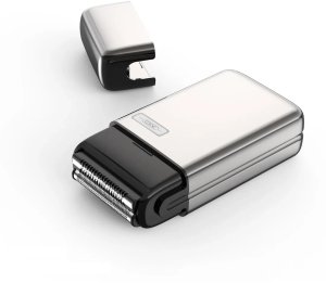 Bezprzewodowa maszynka do golenia golarka podróżna XO CF8 szara 3