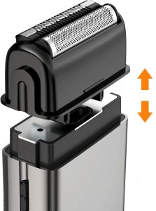 Bezprzewodowa maszynka do golenia golarka podróżna XO CF8 szara 6