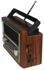 Radio przenośne LTC ELMA RETRO Bluetooth USB latarka 3