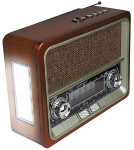 Radio przenośne z panelem solarnym LTC NETTA RETRO Bluetooth USB latarka 2