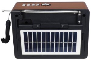 Radio przenośne z panelem solarnym LTC NETTA RETRO Bluetooth USB latarka 3