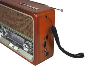 Radio przenośne z panelem solarnym LTC NETTA RETRO Bluetooth USB latarka 4