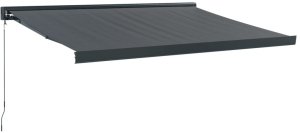 Zwijana markiza, antracytowa, 3,5x2,5 m, tkanina i aluminium 1