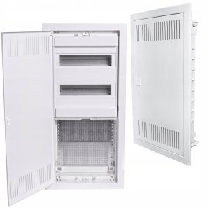 PODTYNKOWA PLASTIKOWA OBUDOWA INSTALACYJNO-MULIMEDIALNA 2 RZĘDY, 24 MODUŁY + 3-RZĘDOWA PŁYTA MONTAŻOWA NOARK PMF-C 60-2 110713 1