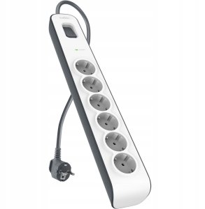 Belkin Listwa zasilająca przeciwprzepięciowa 650J, 6 gniazd Schuko, 2m 2