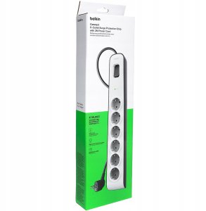 Belkin Listwa zasilająca przeciwprzepięciowa 650J, 6 gniazd Schuko, 2m 7