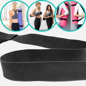 Pasek do przenoszenia maty do ćwiczeń uchwyt Revity czarny 140 cm 5