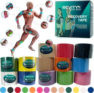 Revity Taśma kinezjologiczna kinesiology tape 5 cm x 5 m plastry medyczne 1 szt. 2