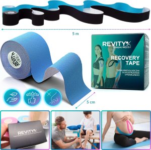 Revity Taśma kinezjologiczna kinesiology tape 5 cm x 5 m plastry medyczne 1 szt. 5