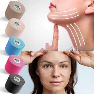 Taśma kinezjologiczna do twarzy i biustu medyczna Revity kinesio tape 5 cm x 5 m 1 szt. 12