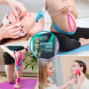 Taśma kinezjologiczna do twarzy i biustu medyczna Revity kinesio tape 5 cm x 5 m 1 szt. 10